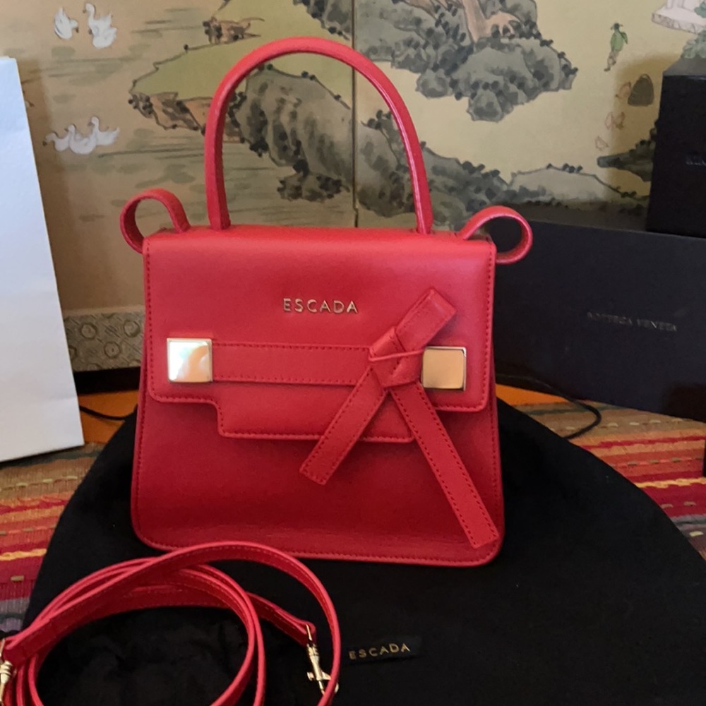 Escada Red cute sling bag Authentic with dust bag - Picture 3 of 16
